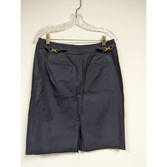 New York and Company Navy Blue Modest Skirt Size 6 Pencil - Picture 2 of 6